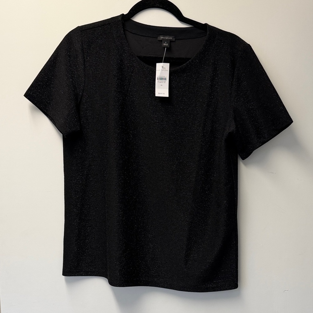 Ann Taylor Black Sparkled Women's Top